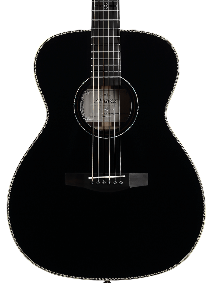 Alvarez Laureate LF70E Folk OM Electro Acoustic in Herringbone Blacktop